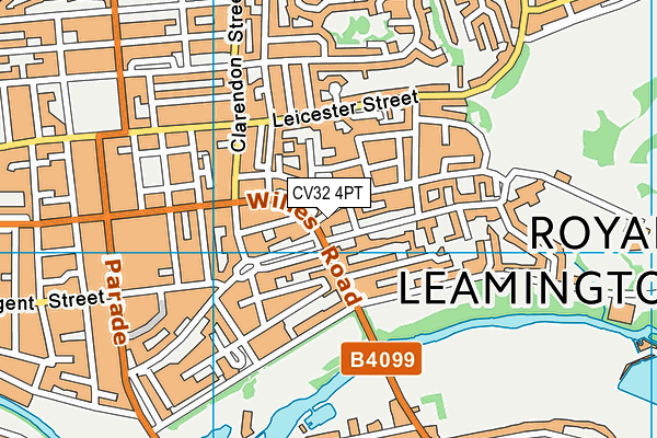 CV32 4PT map - OS VectorMap District (Ordnance Survey)