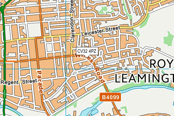 CV32 4PZ map - OS VectorMap District (Ordnance Survey)