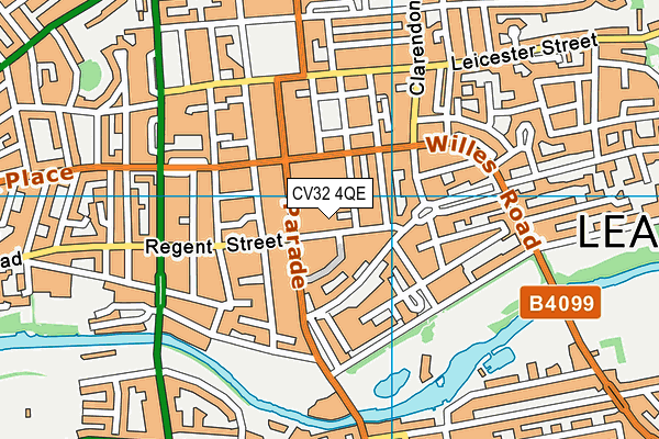 CV32 4QE map - OS VectorMap District (Ordnance Survey)