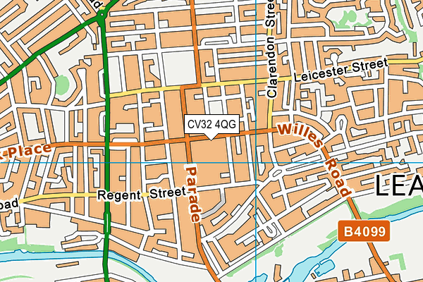CV32 4QG map - OS VectorMap District (Ordnance Survey)
