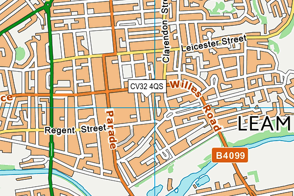 CV32 4QS map - OS VectorMap District (Ordnance Survey)