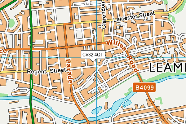 CV32 4QT map - OS VectorMap District (Ordnance Survey)