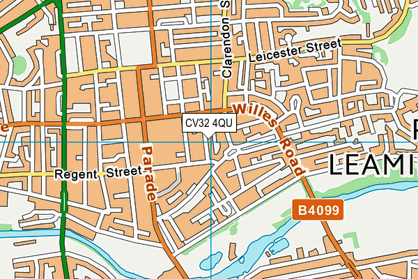 CV32 4QU map - OS VectorMap District (Ordnance Survey)