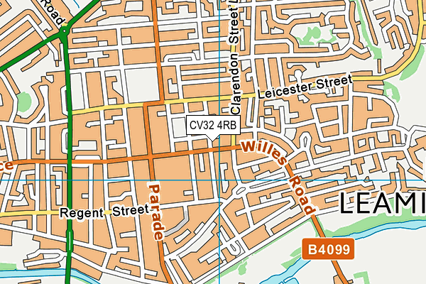 CV32 4RB map - OS VectorMap District (Ordnance Survey)