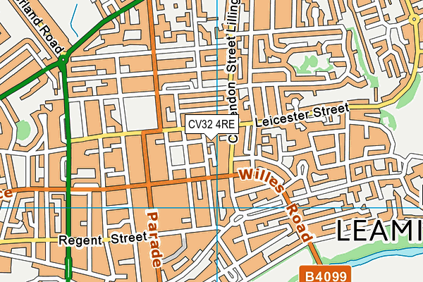 CV32 4RE map - OS VectorMap District (Ordnance Survey)