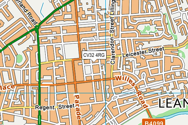 CV32 4RG map - OS VectorMap District (Ordnance Survey)