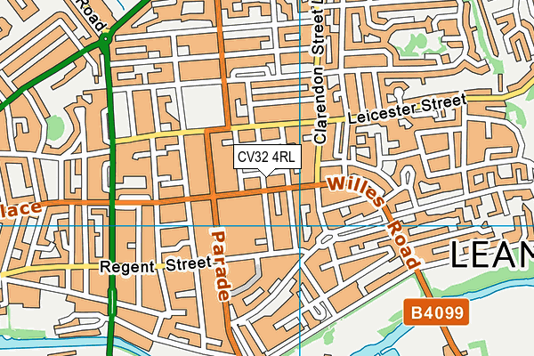 CV32 4RL map - OS VectorMap District (Ordnance Survey)