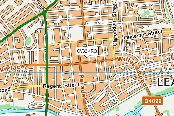 CV32 4RQ map - OS VectorMap District (Ordnance Survey)