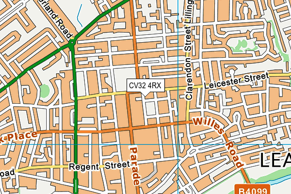 CV32 4RX map - OS VectorMap District (Ordnance Survey)