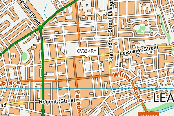 CV32 4RY map - OS VectorMap District (Ordnance Survey)