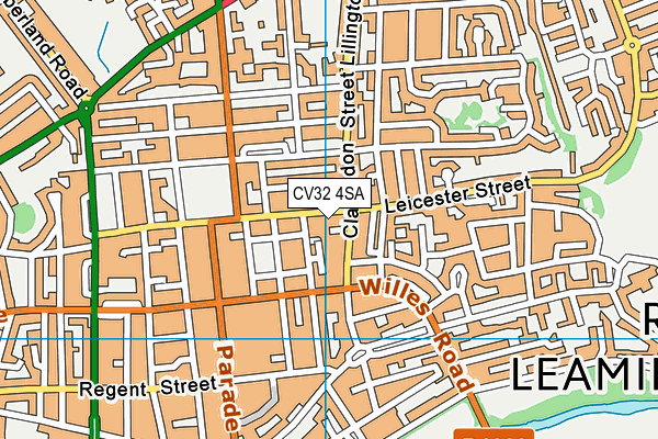 CV32 4SA map - OS VectorMap District (Ordnance Survey)