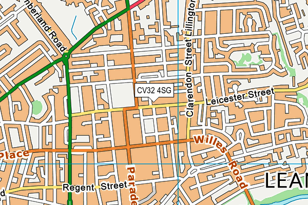 CV32 4SG map - OS VectorMap District (Ordnance Survey)