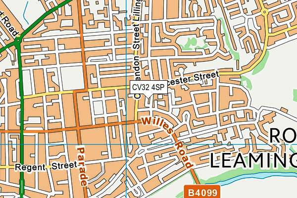 CV32 4SP map - OS VectorMap District (Ordnance Survey)