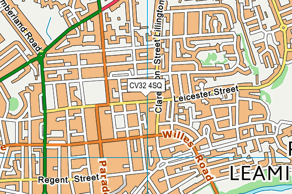 CV32 4SQ map - OS VectorMap District (Ordnance Survey)