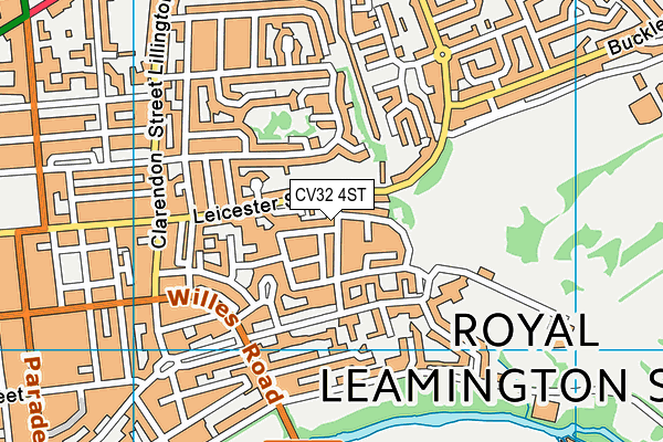 CV32 4ST map - OS VectorMap District (Ordnance Survey)