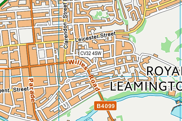 CV32 4SW map - OS VectorMap District (Ordnance Survey)