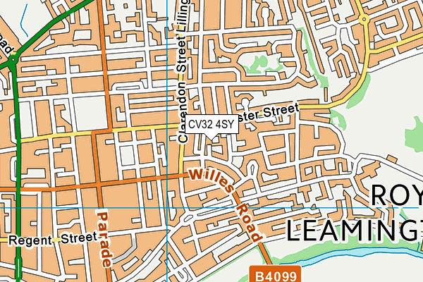 CV32 4SY map - OS VectorMap District (Ordnance Survey)