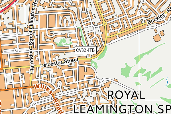 Campion Hills map (CV32 4TB) - OS VectorMap District (Ordnance Survey)
