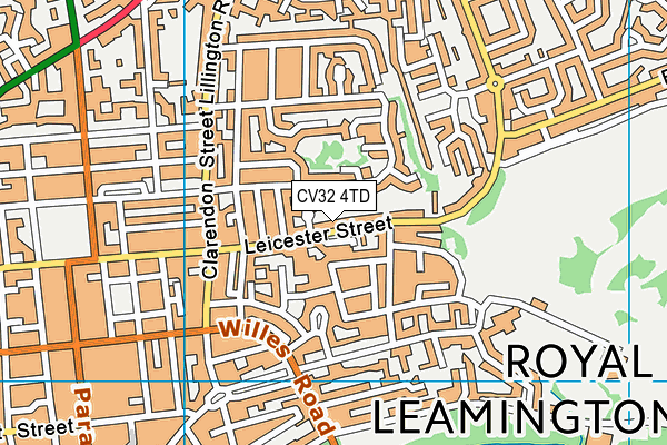 CV32 4TD map - OS VectorMap District (Ordnance Survey)