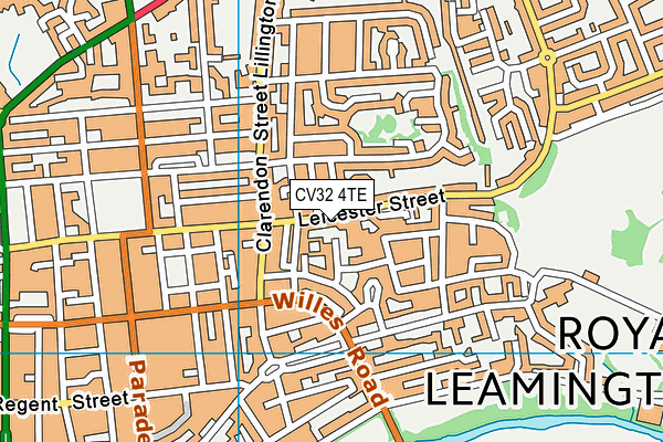 CV32 4TE map - OS VectorMap District (Ordnance Survey)