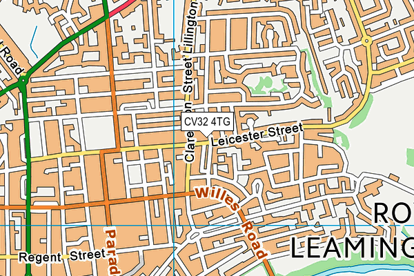 CV32 4TG map - OS VectorMap District (Ordnance Survey)