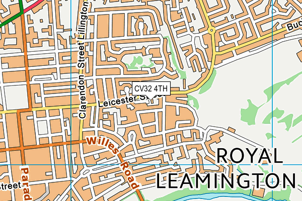 CV32 4TH map - OS VectorMap District (Ordnance Survey)