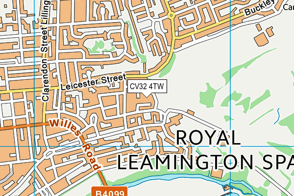 CV32 4TW map - OS VectorMap District (Ordnance Survey)