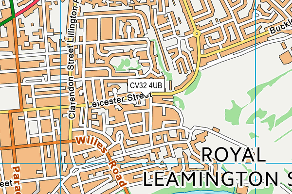 CV32 4UB map - OS VectorMap District (Ordnance Survey)