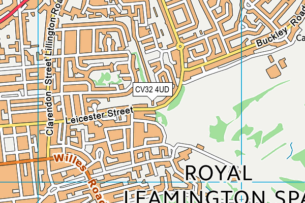 CV32 4UD map - OS VectorMap District (Ordnance Survey)