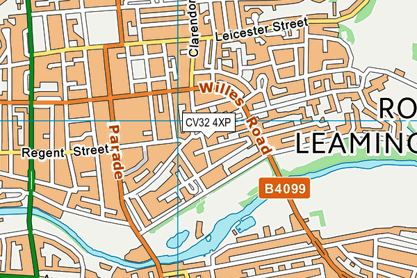 CV32 4XP map - OS VectorMap District (Ordnance Survey)