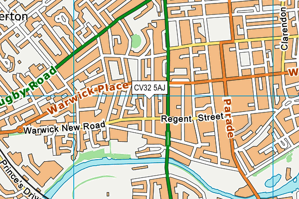 CV32 5AJ map - OS VectorMap District (Ordnance Survey)