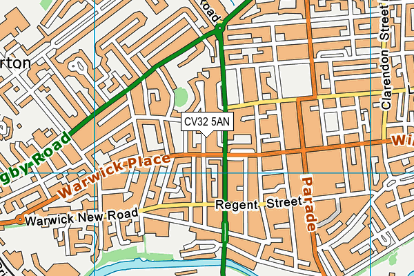 CV32 5AN map - OS VectorMap District (Ordnance Survey)