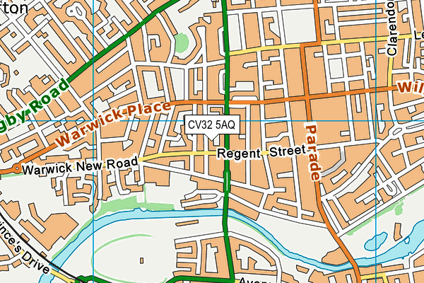 CV32 5AQ map - OS VectorMap District (Ordnance Survey)