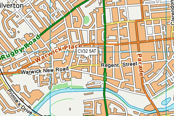 CV32 5AT map - OS VectorMap District (Ordnance Survey)