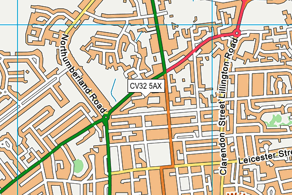 CV32 5AX map - OS VectorMap District (Ordnance Survey)