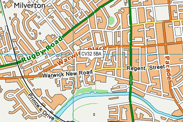 CV32 5BA map - OS VectorMap District (Ordnance Survey)
