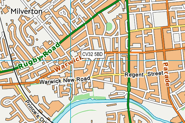 CV32 5BD map - OS VectorMap District (Ordnance Survey)