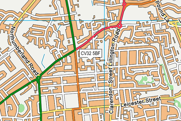 CV32 5BF map - OS VectorMap District (Ordnance Survey)