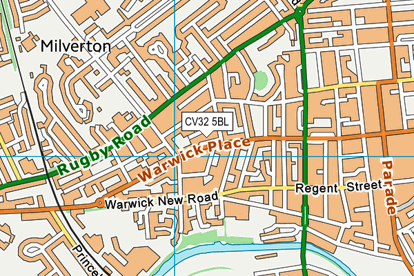 CV32 5BL map - OS VectorMap District (Ordnance Survey)