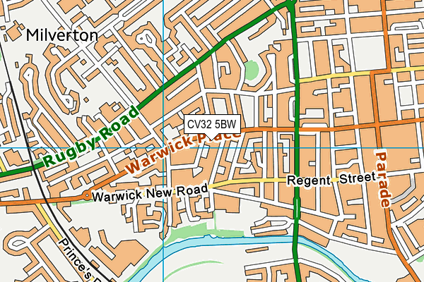 CV32 5BW map - OS VectorMap District (Ordnance Survey)