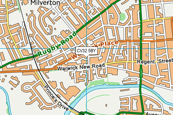 CV32 5BY map - OS VectorMap District (Ordnance Survey)