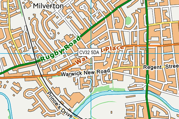 CV32 5DA map - OS VectorMap District (Ordnance Survey)