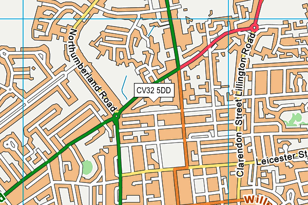 CV32 5DD map - OS VectorMap District (Ordnance Survey)