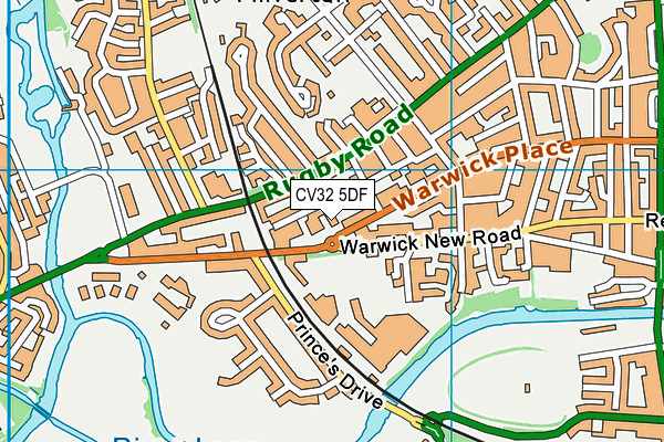 CV32 5DF map - OS VectorMap District (Ordnance Survey)