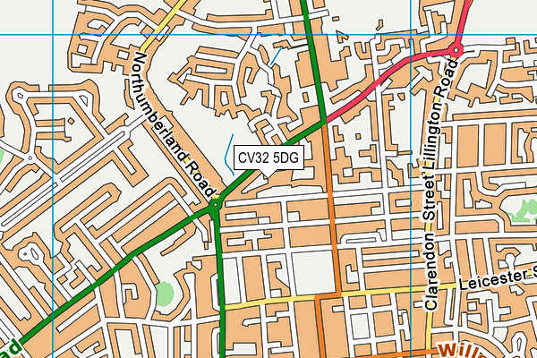 CV32 5DG map - OS VectorMap District (Ordnance Survey)