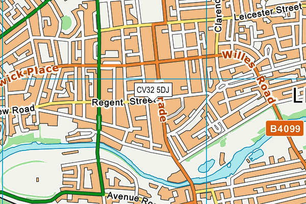 CV32 5DJ map - OS VectorMap District (Ordnance Survey)