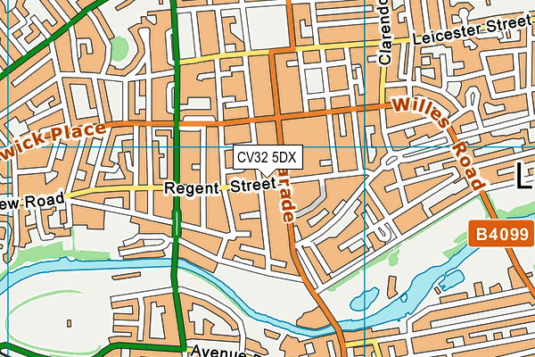 CV32 5DX map - OS VectorMap District (Ordnance Survey)