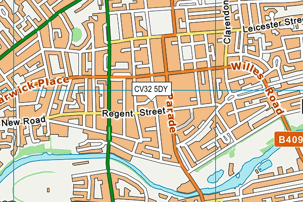 CV32 5DY map - OS VectorMap District (Ordnance Survey)