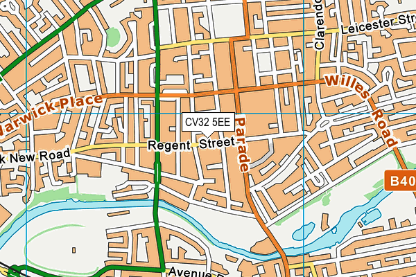 CV32 5EE map - OS VectorMap District (Ordnance Survey)