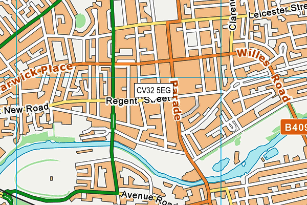CV32 5EG map - OS VectorMap District (Ordnance Survey)